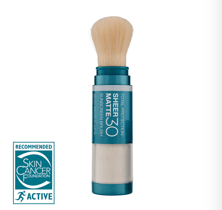 COLORESCIENCE SUNFORGETTABLE TOTAL PROTECTION SHEER MATTE SPF30 SUNSCREEN BRUSH